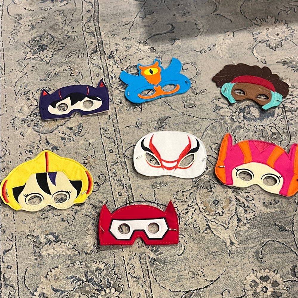 Colorful Kids Costume Masks Set- Big Hero 6